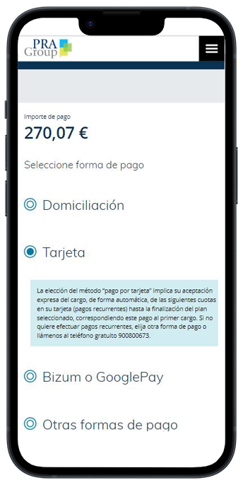 Paso 4 Selecciona la opción de pagos de tu preferencia